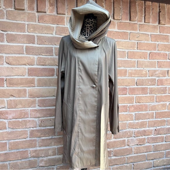 Mycra Pac Donatella Reversible Pleated Hood Raincoat M/L - Picture 1 of 12